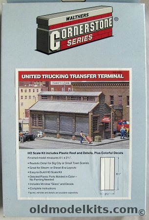 Walthers HO United Trucking Transfer Terminal - HO Scale Building, 933-3005 plastic model kit